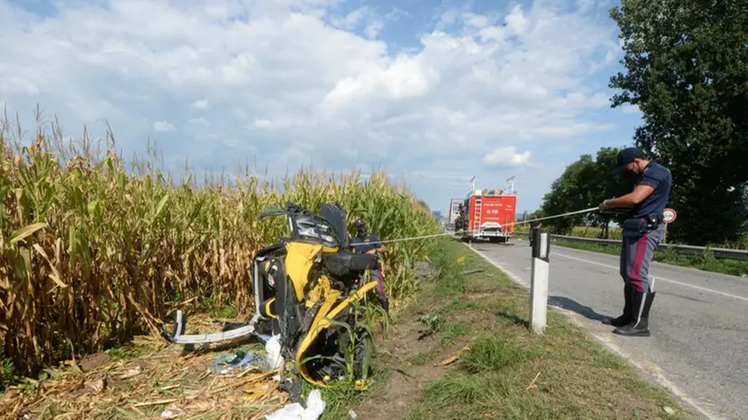 I mezzi incidentati nello schianto a Lograto