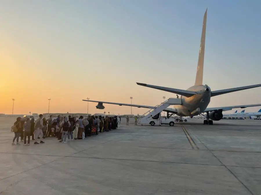 L'arrivo dei rifugiati afghani a Fiumicino