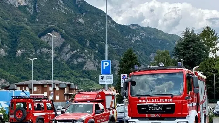 Alcuni dei mezzi in campo per le ricerche