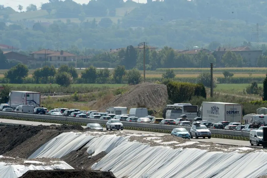 Traffico intenso sulla A4