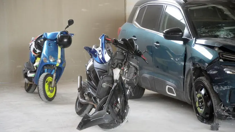 I mezzi coinvolti nell'incidente a Desenzano