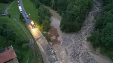 Esondazione del fiume Oglio tra Monno ed Edolo