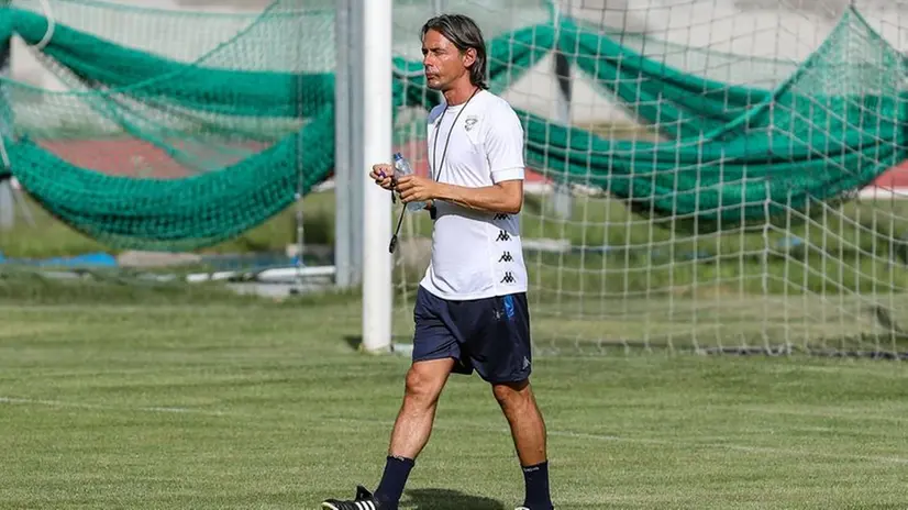 Pippo Inzaghi guida il Brescia nel nuovo campionato di serie B - Foto New Reporter Nicoli  © www.giornaledibrescia.it