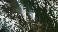 Un'immagine dal satellite della Nasa mostra i roghi in corso da giorni nei boschi del Canada occidentale - Foto Epa © www.giornaledibrescia.it