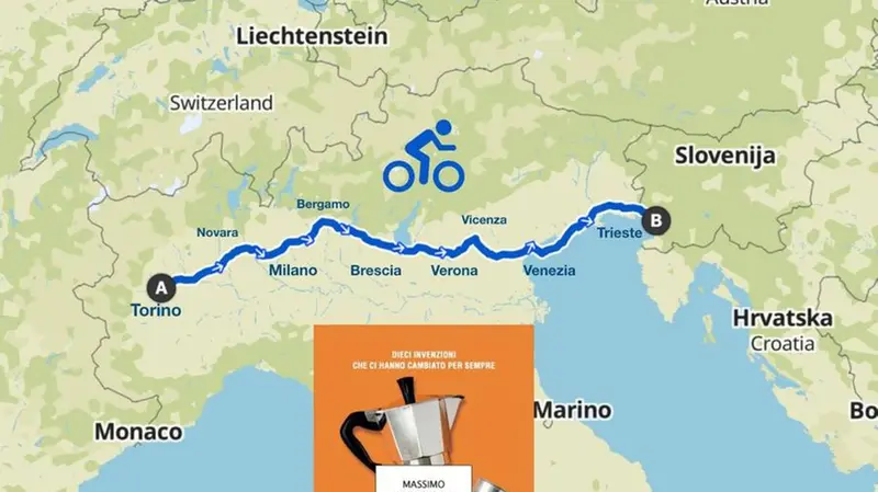 Il book bike tour attraverserà il Nord Italia