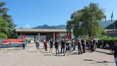 I lavoratori della Timken di Villa Carcina in sciopero
