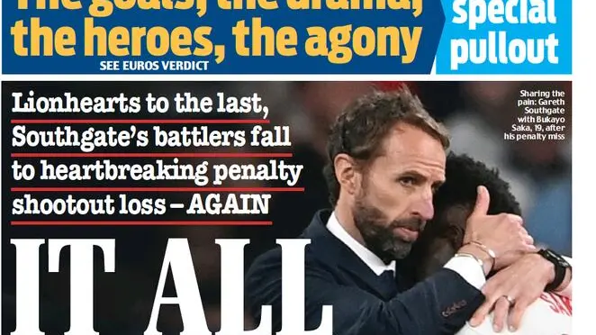La stampa inglese e internazionale dopo la finale di Euro2020