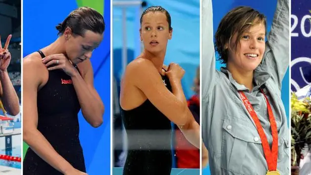 Federica Pellegrini alle olimpiadi di Atene 2004, Pechino 2008, Londra 2012,