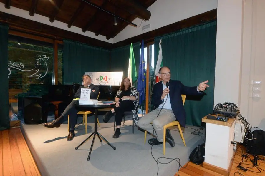 Enrico Letta al Parco Gallo per la presentazione di «L'anima e il cacciavite»