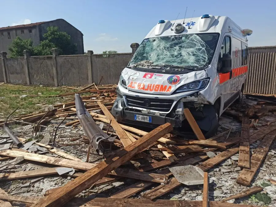 Gambara scoperchiato la sede dei volontari d'ambulanza