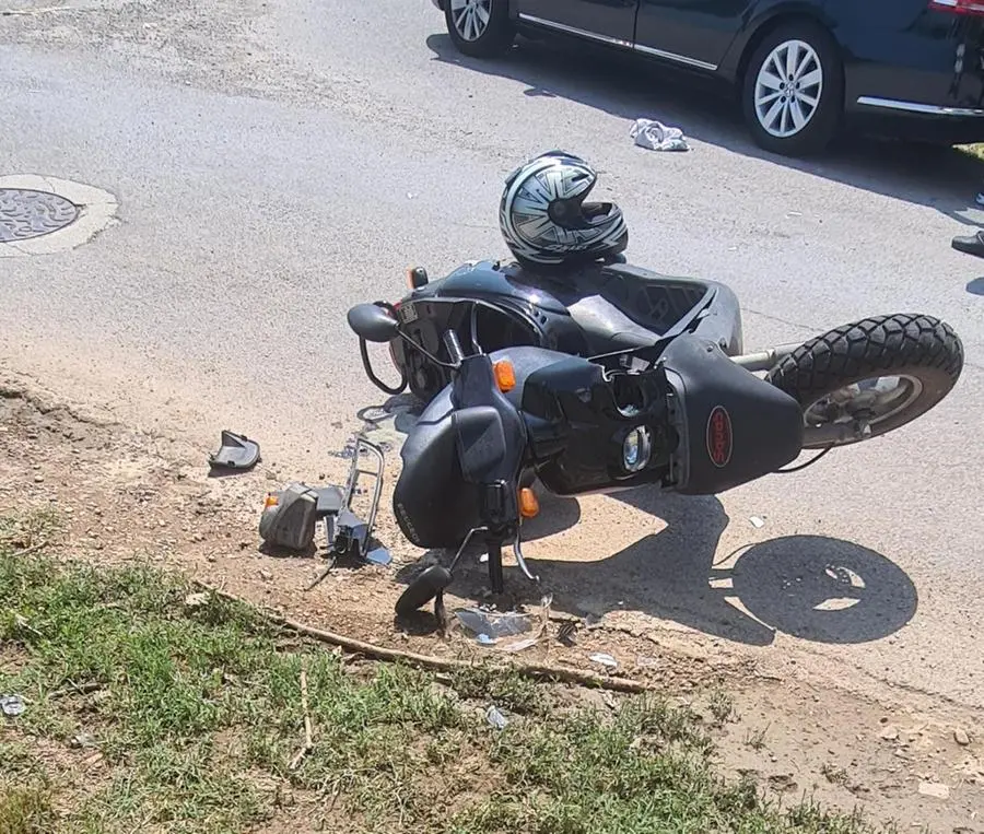 Lo scooter coinvolto nello scontro