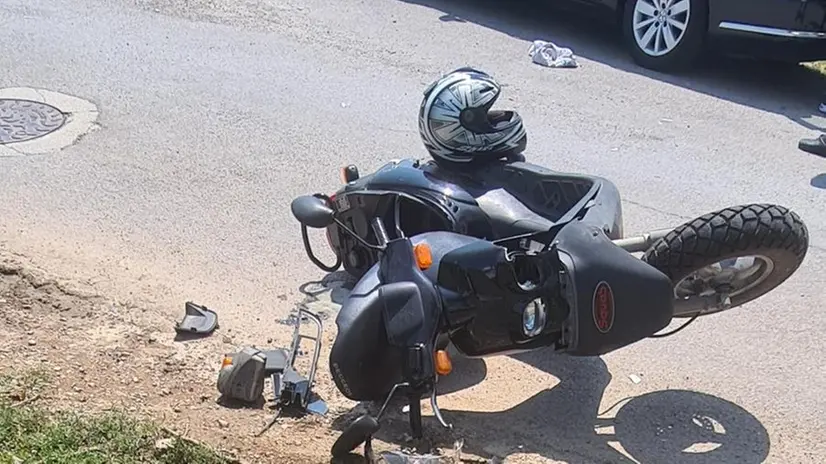 Lo scooter coinvolto nello scontro