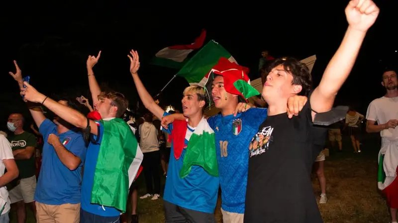 Festeggiamenti per l'Italia campione d'Europa