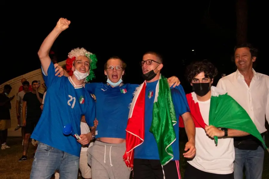 Festeggiamenti per l'Italia campione d'Europa