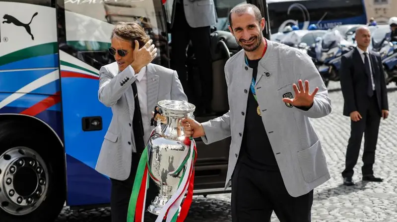 La nazionale italiana di calcio al Quirinale