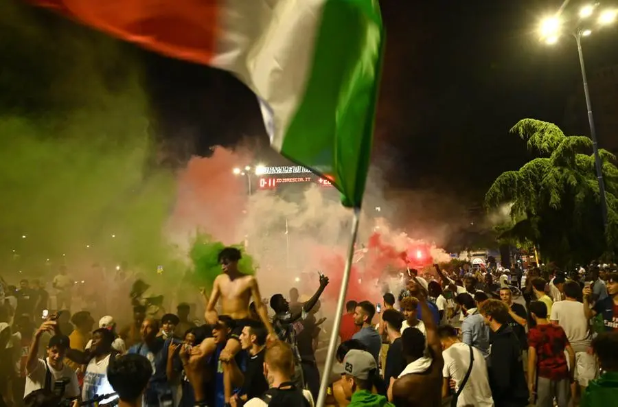 Italia campione d'Europa: festa a Brescia