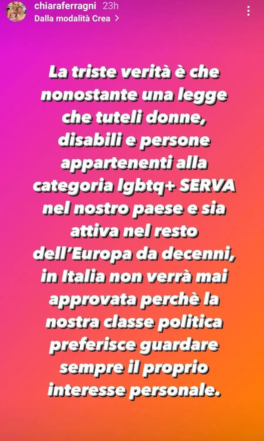 Le storie Instagram di Chiara Ferragni contro Matteo Renzi