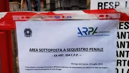 I sigilli posti dall’Arpa - Foto © www.giornaledibrescia.it