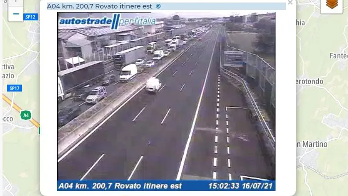 A4, traffico in tilt per cantiere di verifica al ponte sull'Oglio