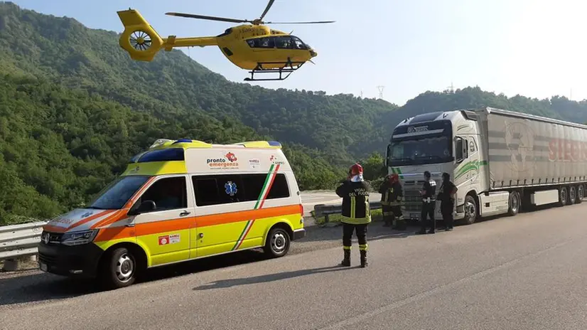 Il luogo dell'incidente sulla provinciale 79
