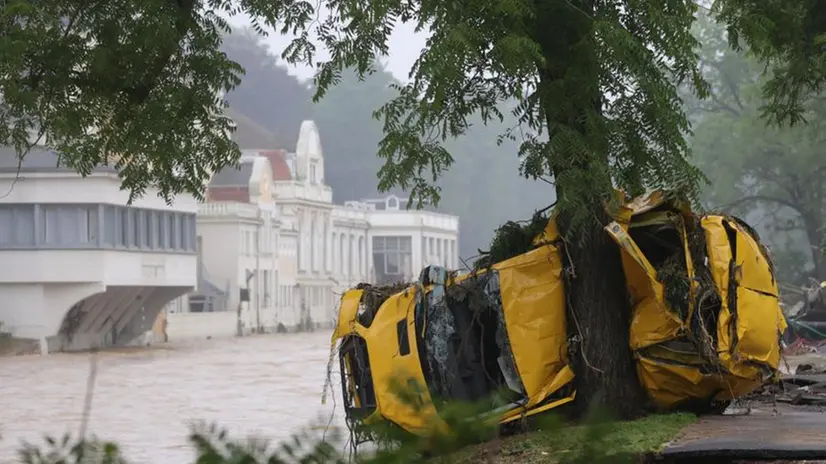 Uno dei devastanti effetti delle alluvioni in Germania