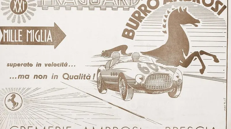 La versione Freccia Rossa della réclame del burro Ambrosi