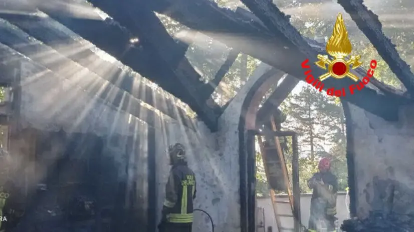 Incendio all'Albereta