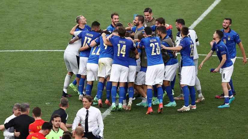 Matteo Pessina autore della prima rete per l'Italia