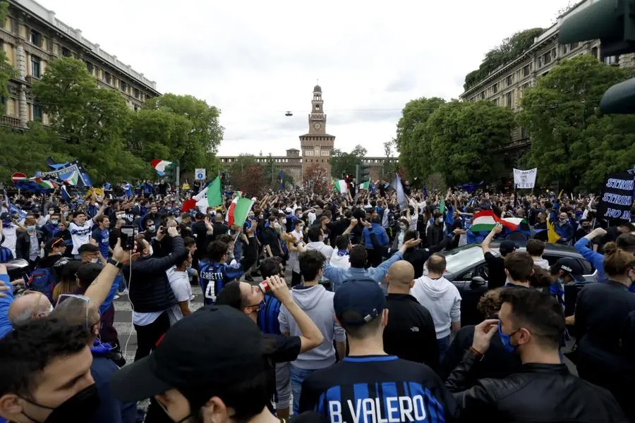A Milano la festa dei tifosi dell'Inter