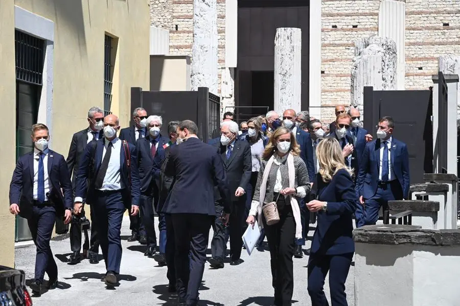 Il Presidente Mattarella ha voluto tenere un discorso a braccio anche al Capitolium