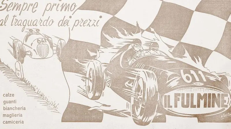 Una pubblicità a tema Mille Miglia pubblicata sul GdB dell’epoca - © www.giornaledibrescia.it