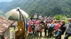 La messa celebrata all’eremo dei santi Gervasio e Protasio