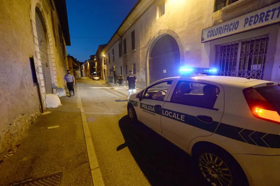 Via San Martino a Castegnato, dove c'è stato lo scontro tra auto e moto