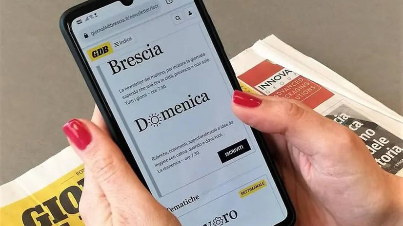 La pagina sul sito del GdB per l’iscrizione alle nuove newsletter - © www.giornaledibrescia.it