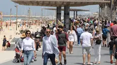 Tel Aviv, senza mascherina le persone si dirigono in spiaggia - Foto © www.giornaledibrescia.it