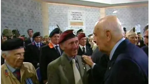 Gino Compagnoni con Giorgio Napolitano