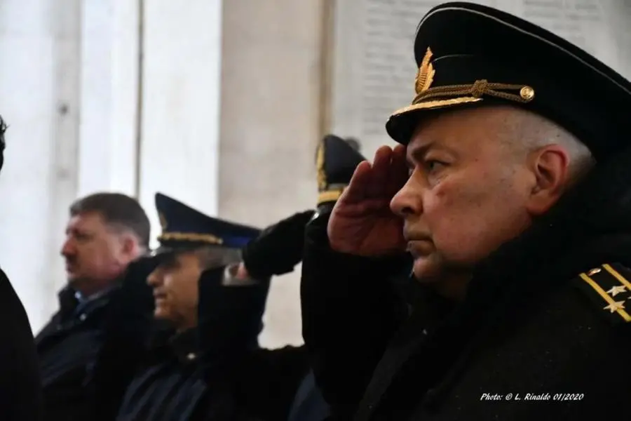 Alexey Nemudrov alla commemorazione del 2020 per Nikolajewka