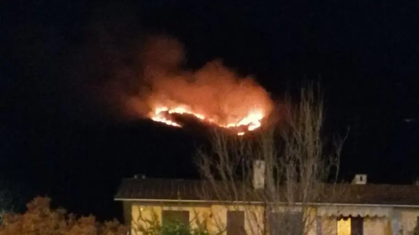 L'incendio nei boschi di Nave