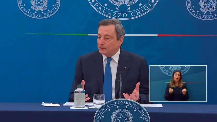 Il premier Mario Draghi