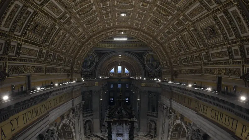 Durante la liturgia che si è svolta all'Altare della Cattedra è stata letta l'omelia preparata per l