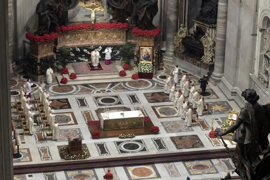 Durante la liturgia che si è svolta all'Altare della Cattedra è stata letta l'omelia preparata per l