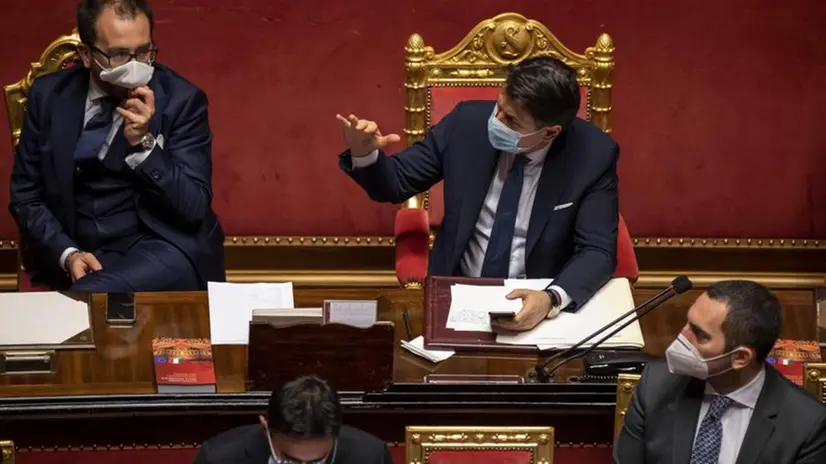 Aula del Senato, discussione sulla crisi di Governo, Roma, 19 gennaio 2021
