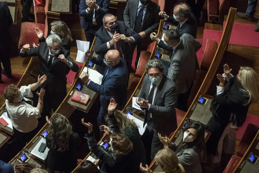 Aula del Senato, discussione sulla crisi di Governo, Roma, 19 gennaio 2021
