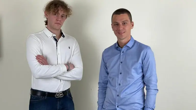 Ethan Priuli, ex agente immobiliare, e Matteo Ghiroldi - Foto © www.giornaledibrescia.it