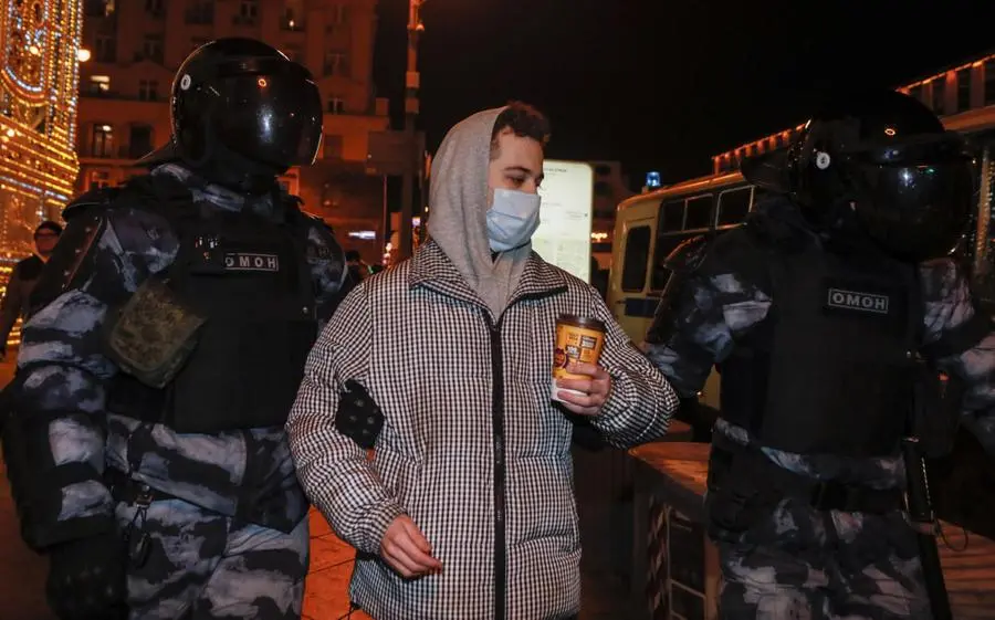 La polizia ha effettuato 1.386 fermi alla proteste non autorizzate a sostegno di Alexey Navalny