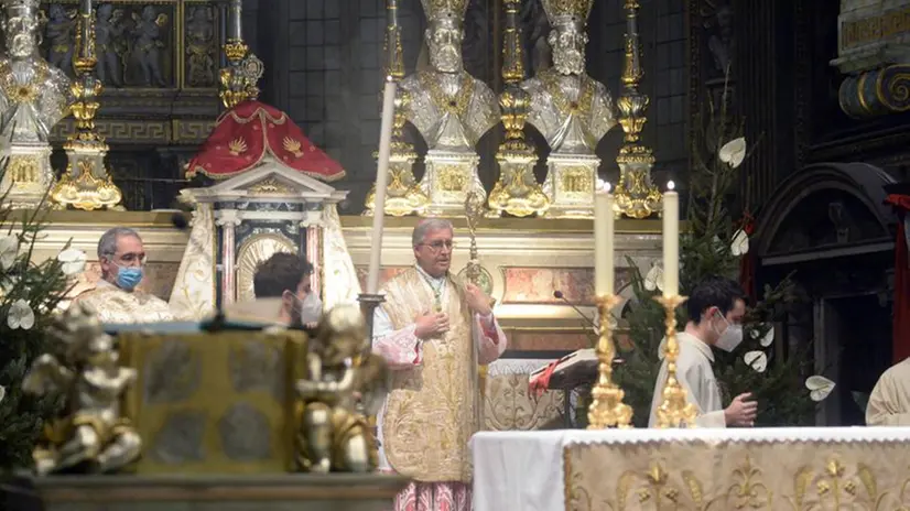 La celebrazione del Te Deum nella chiesa delle Grazie