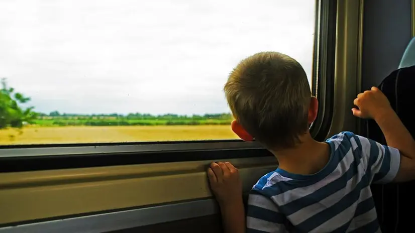 Il piccolo è rimasto sul treno da solo