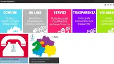La home page del sito del Comune di Brescia