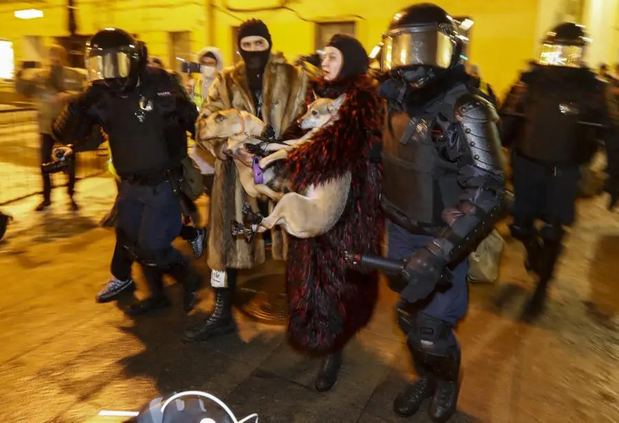 I manifestanti a Mosca