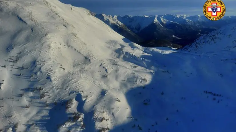 Il luogo della valanga e i soccorsi in alcune immagini del Soccorso Alpino